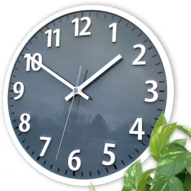  ModernClock zidni sat, bijela, nijanse sive, 30 cm
