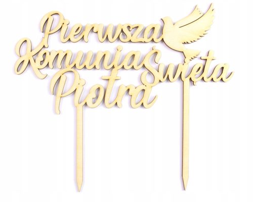 Komunijalni topper s imenom za Prvu Svetu Pričest