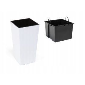    Lamela posuda za cvijeće 40 cm x 40 x 75 cm promjer 40 cm plastična bijela