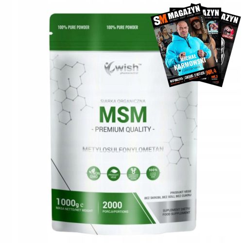 WISH MSM Organski Sumpor u Prahu 1000g - Dodatak prehrani