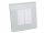 B-LINE Dvostruki prekidač Classic s staklom, bijeli BL-1000008