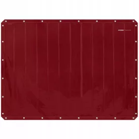   Zaslon za zavarivanje 239 x 175 cm - otporan na UV zrake i vatru - Crvena