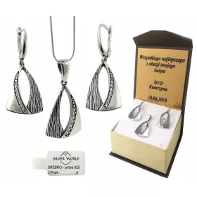 Nakit Set 925 Swarovski Kamena + Personalizirano Graviranje