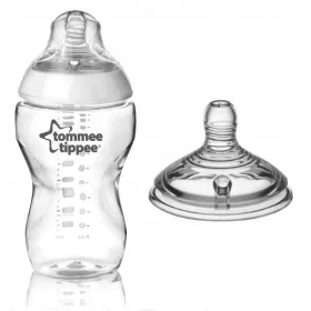   Tommee Tippee Bočica za bebe 340 ml s dodatnim smokvom brzog protoka 6M+