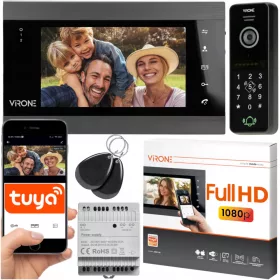   VIDEO INTERFON WIFI VIRONE VDP-61FHDZD/B + GATE + BRAMA + APLIKACIJA TUYA
