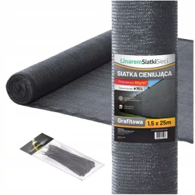  Mreža za sjenu 1,5×25 m | 75% sjene, grafit, UV+ zaštita