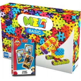   Meli Temeljne Građevinske Kocke 300 kom. + Trefl Crni Petar - Vatrogasac Sam