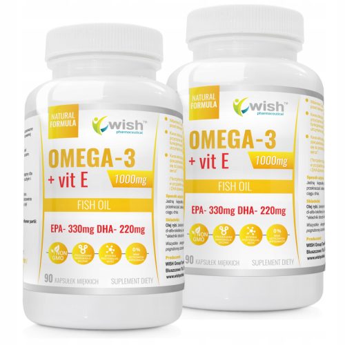 OMEGA-3 1000mg EPA330 DHA220 + Vitamin E - Wish Pharmaceutical - Kvalitetni dodatak prehrani