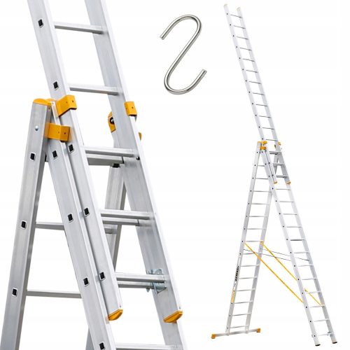Aloss ljestve 12,35 m aluminijske 3 x 15 do 150 kg