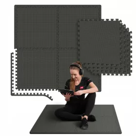  Hop-Sport podloga za vježbanje 120 cm x 120 cm crna