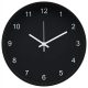 Zidni sat crni 25cm