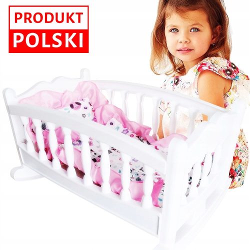 VELIKA KOLIJEVKA ZA LUTKU, KREVET + POSTELJINA