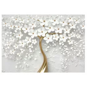 Foto tapeta 3D STABLO ZLATO LIŠĆE CVIJEĆE 368x254