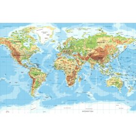 Zidne fototapete karta svijeta Poljska