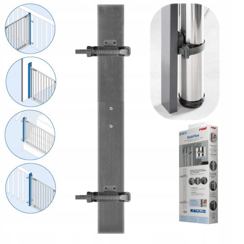 Ograda za vrata i stepenice StairFlex REER adapter za sigurno montiranje na balustrade
