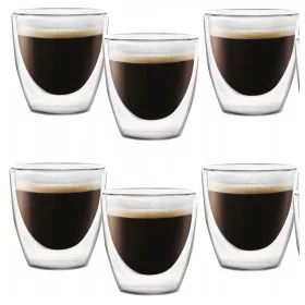 Vialli Design Termo Čaše za Espresso Kavu 80 ml - Set od 6