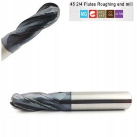   VHM 10 mm R5 kuglasti rezač od tvrdog metala, 4 oštrice, 45 HRC