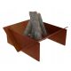  Vrtni kamin CORTEN STEEL 50x50x20cm - VIRIDI