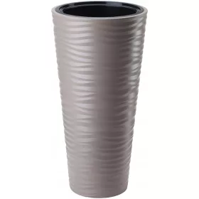    Form-Plastična saksija 30 cm x 30 x 56,5 cm promjer 29,5 cm plastične nijanse smeđe i bež, nijanse sive i srebrne