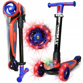 Skuter na tri kotača sa LED svjetlima 60 kg crne boje