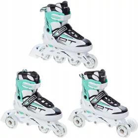  3u1 klizaljke RAVEN Profession White/Mint 28-32