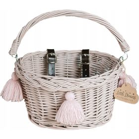  KOŠARA ZA BICIKL S RUČKOM DJEČJA PRLJAVO ROZA