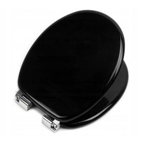   Steelfence Premium crna WC daska s mekanizmom sporog zatvaranja