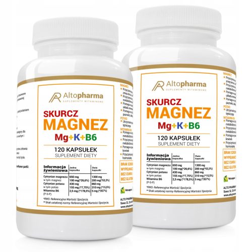 Magnezijev i Kalijev Citrat + Vitamin B6 - Altopharma® Bez GMO i Dodataka