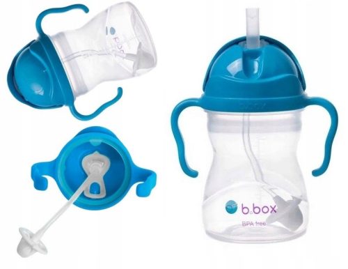 B.Box boca sa slamkom, 240 ml, kobaltno plava