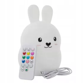   Dječja noćna lampa SEVERNO Króliczek bijela USB RGB LED + pilot