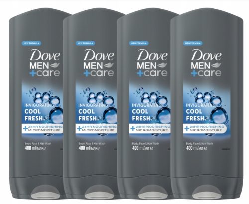 Dove Men+Care Osvežavajući Gel za Tuširanje Cool Fresh 400 ml x4
