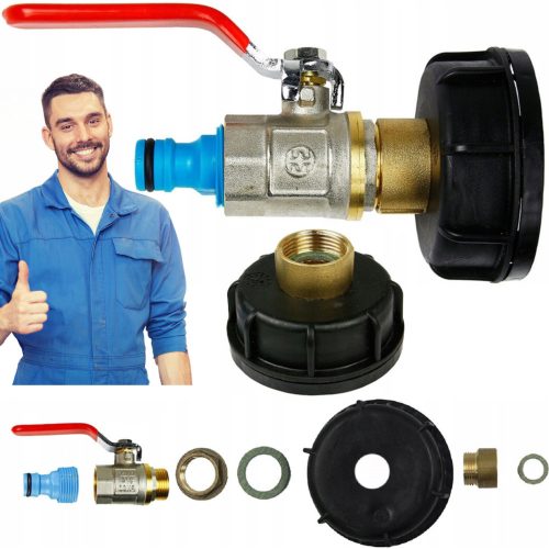 Ventil za odvodnju 1/2 Čep Mauser IBC Slavina Metalno Crijevo 1000L Mauzer Kontejner