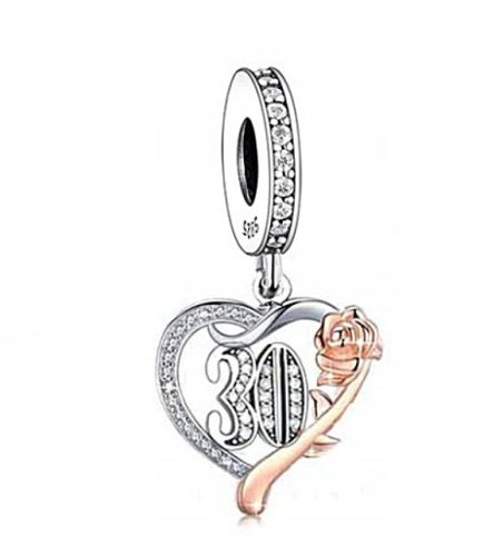  PRIVJESAK CHARMS 30th Birthday Anniversary srce s925