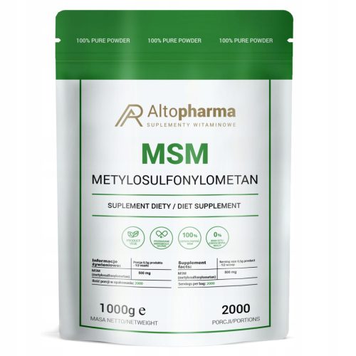 MSM Siarka Organiczna 500mg od AltoPharma® - Suplement dla Aktywnych