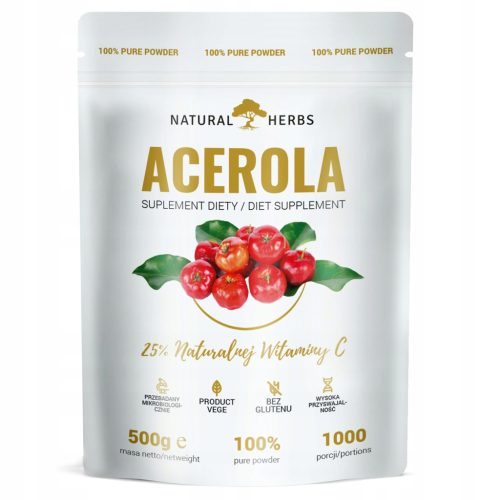 ACEROLA FORTE 500mg od NATURAL HERBS® - Prirodni Izvor Vitamina C u Prahu