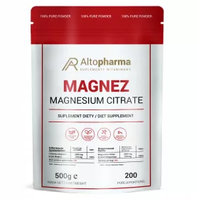   AltoPharma® - Magnez u Prahu Citratu 500g, 100% Čist, za Vegane