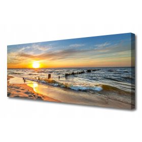 Platno za zid More Sunset Beach 125x50