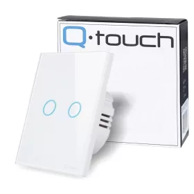 Quadra Touch Switch, Built-in Double Qtouch White QW.W2