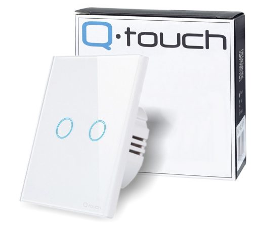 Quadra Touch Switch, Built-in Double Qtouch White QW.W2
