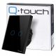 Adelid dvostruki prekidač na dodir crni QB.W2-TOUCH