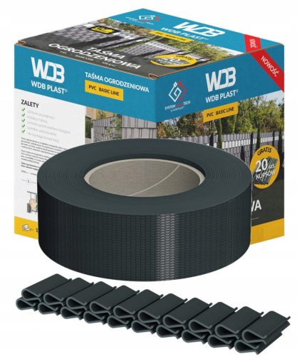 WDB Plast Basic Line traka za ogradu 47,5 mm x 35 m antracit