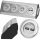 Virone radna utičnica s 3x 230V + 2x USB, inox