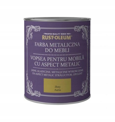 Rust-Oleum Kredna Metalik Boja za Namještaj 125ml Zlatna