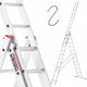 Više ljestve 9,5 m aluminijske 3 x 12 do 150 kg