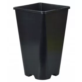    Posuda za cvijeće Edoniczki.pl 14 cm x 14 x 23 cm promjer 14 cm plastična crna