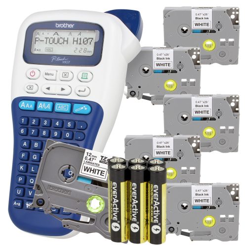 Brother Pisač Naljepnica PT-H107B + 5 TZE-231 Bijelih/Crnih 12 mm Vrpci GRATIS