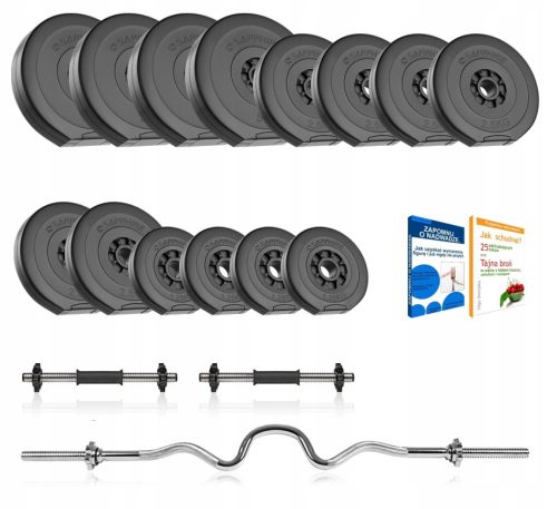 SAPPHIRE 47 KG SET Utezi, Šipke, Teretana SA 3 HVATA Bučica GRIFF