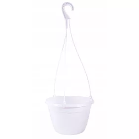    Posuda za cvijeće Edoniczki.pl 23 cm x 23 x 15 cm promjer 23 cm plastična bijela