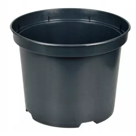    Posuda za cvijeće Edoniczki.pl 23 cm x 23 x 17,5 cm promjer 23 cm plastična crna