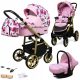 Kolica BabyLux Color Lux Buket Boja Božura Na Bijeloj Pozadini 3u1
